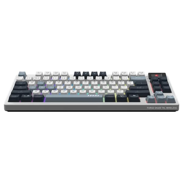 Msı Forge Gk600 Gri RGB Tkl Linear Switch Kablolu/Kablosuz Mekanik Oyuncu Klavyesi - Görsel 3