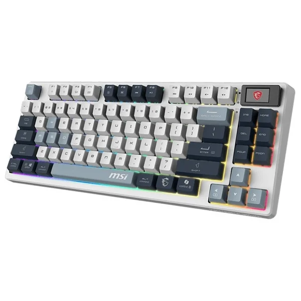 Msı Forge Gk600 Gri RGB Tkl Linear Switch Kablolu/Kablosuz Mekanik Oyuncu Klavyesi - Görsel 4