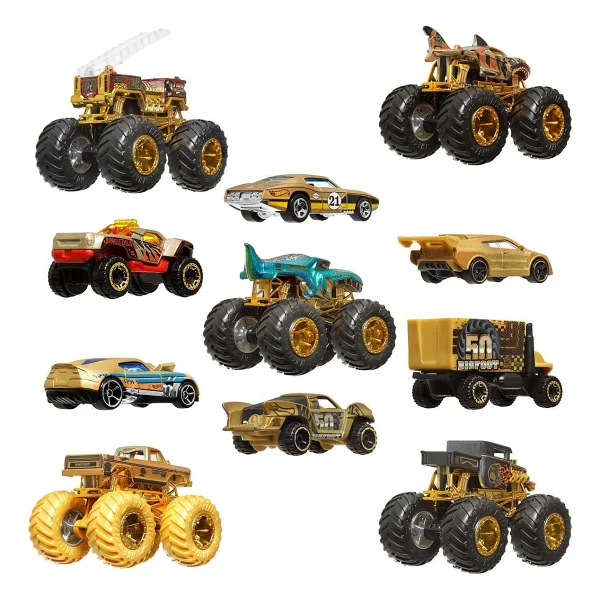Hot Wheels Monster Trucks Bigfoot Trophy Şampiyonları Araba Ve Kamyon Çoklu Arabalar Jdw07 - Görsel 8