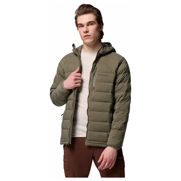 Columbia Drift Peak Stretch WM1852-397 Kapüşonlu Kaz Tüyü Yeşil Erkek Şişme Mont - Görsel 4