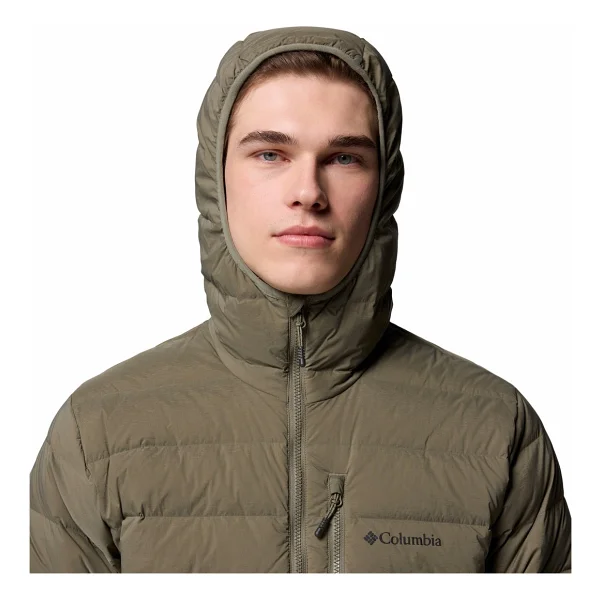 Columbia Drift Peak Stretch WM1852-397 Kapüşonlu Kaz Tüyü Yeşil Erkek Şişme Mont - Görsel 5