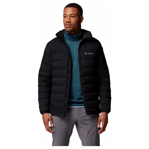 Columbia Drift Peak Stretch WM1852-010 Kapüşonlu Kaz Tüyü Siyah Erkek Şişme Mont - Görsel 4