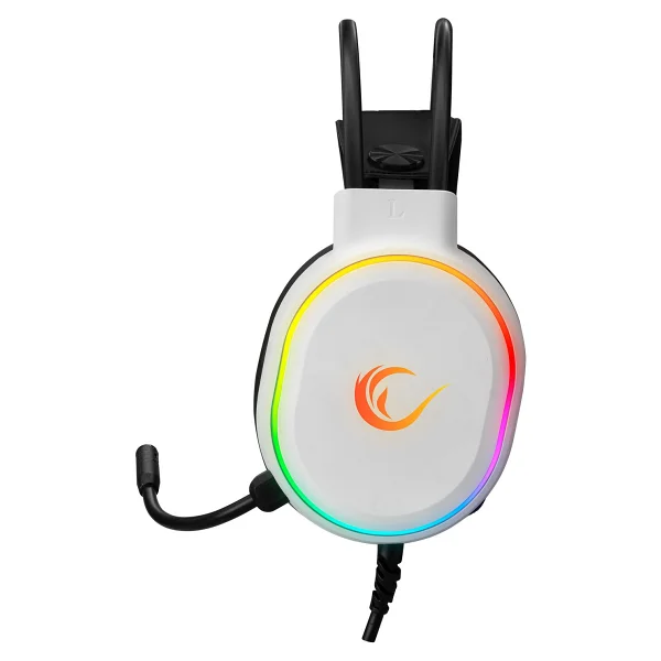 Rampage Rogue Beyaz RGB 7.1 USB Kablolu Kulak Üstü Oyuncu Kulaklığı - Görsel 3