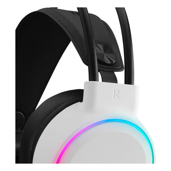 Rampage Rogue Beyaz RGB 7.1 USB Kablolu Kulak Üstü Oyuncu Kulaklığı - Görsel 5