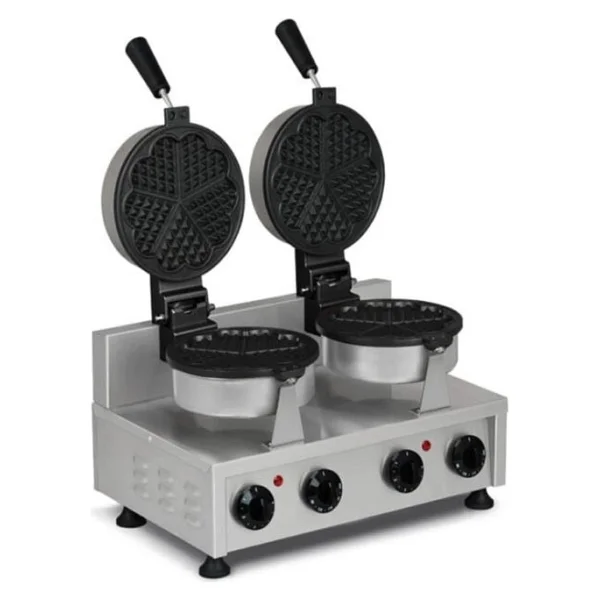 Omake Elektrikli Kalp Model Çiftli Waffle Makinesi Zamanlayıcılı Wfl11.E22.0201.Z5f - Inox - Görsel 2