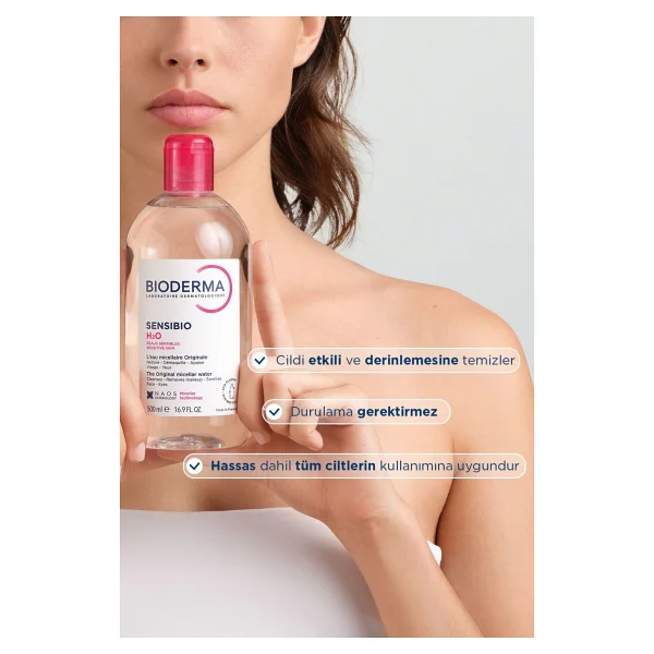 Bioderma Sensibio H2o 500 Ml Yüz Ve Makyaj Temizleme Suyu - Görsel 4