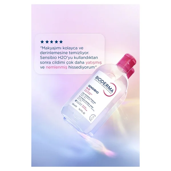 Bioderma Sensibio H2o 500 Ml Yüz Ve Makyaj Temizleme Suyu - Görsel 5