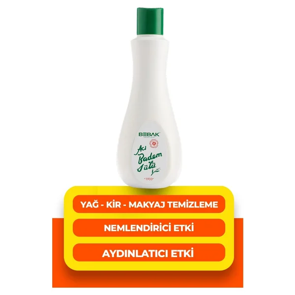 Bebak Karma Ciltler İçin Acı Badem Özlü Yüz Temizleme Sütü - Makyaj Temizleme Ve Nemlendirme, 3 X 215 Ml - Görsel 9
