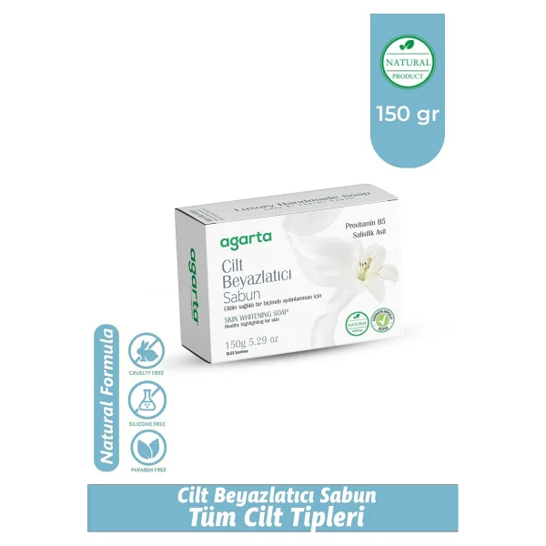 Agarta Doğal Bitkisel Cilt Beyazlatıcı Ve Nemlendirici Sabun - 150 Gr - Görsel 3