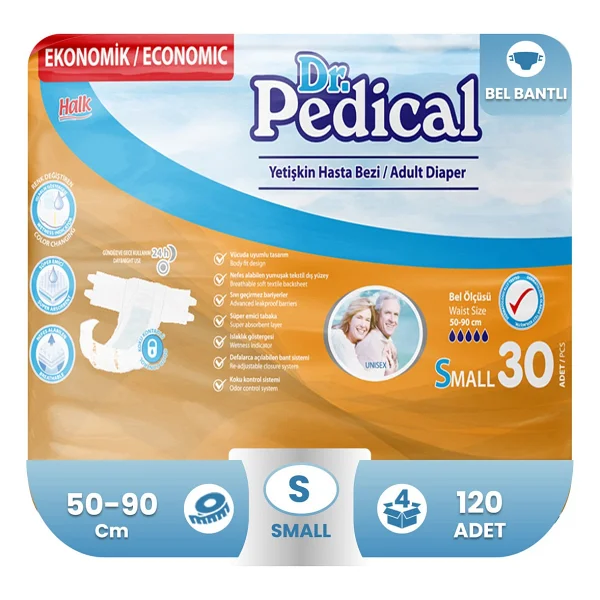 Dr. Pedical Belbantlı Küçük Boy S 30'lu 4 Adet Hasta Bezi - Görsel 7