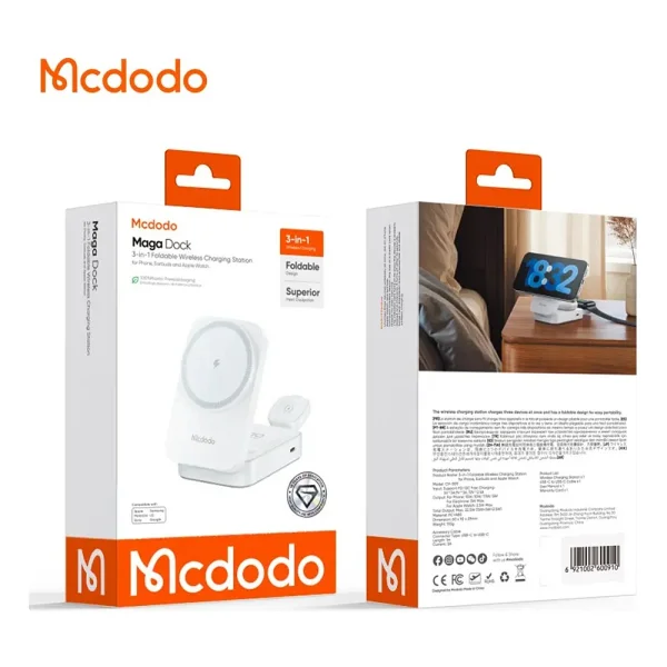 Mcdodo Ch-5090 3in1 Kablosuz Şarj Aleti - Görsel 2