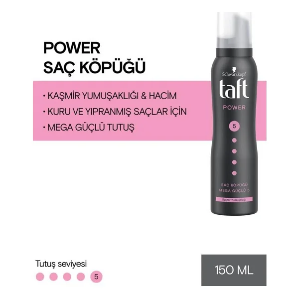 Taft Power Cashmere No:5 150 Ml Saç Köpüğü - Görsel 9