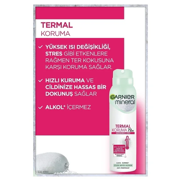 Garnier Mineral Termal Koruma 150 Ml Kadın Deodorant - Görsel 7