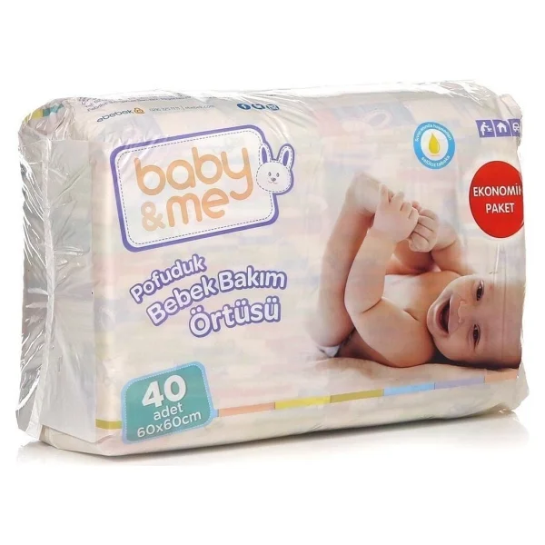 Baby&Me Pofuduk 60x60 Cm 40'lı Bebek Bakım Örtüsü - Görsel 3