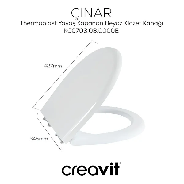 Creavit Perla Tp320 Asma Klozet + Yavaş Kapanan Klozet Kapağı - Görsel 4