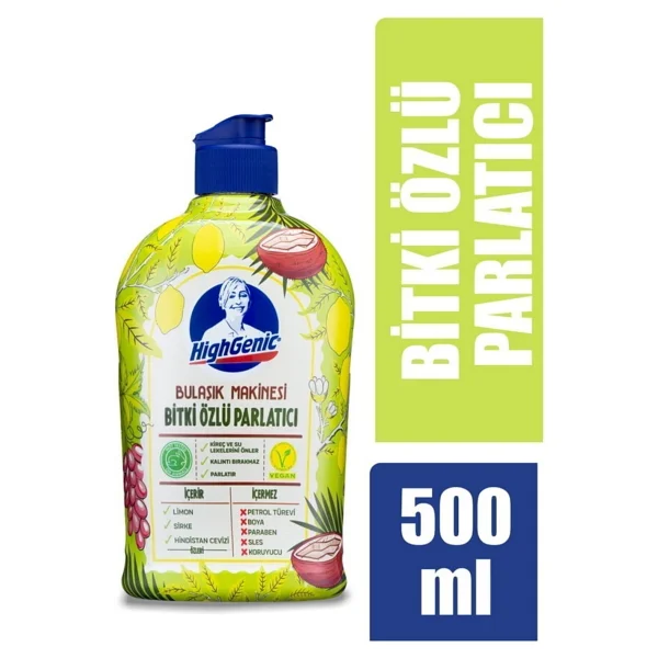 Highgenic Bitki Özlü 500 ml Bulaşık Makinesi Parlatıcısı - Görsel 3