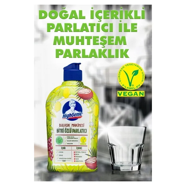 Highgenic Bitki Özlü 500 ml Bulaşık Makinesi Parlatıcısı - Görsel 4