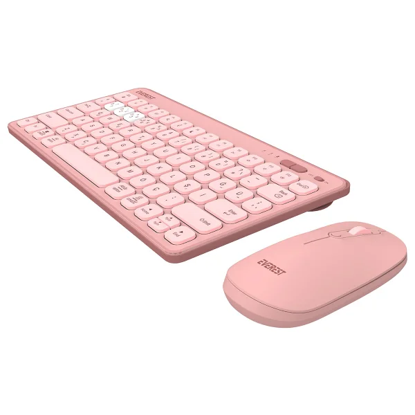 Everest Lumi Km-Bt903 Pembe Kablosuz Klavye Mouse Seti - Görsel 2
