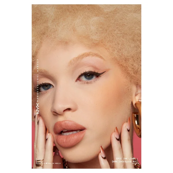 Nyx Professional Makeup Epic Ink Liner - Suya Dayanıklı, Saten Finişli, Koyu Kahverengi Likit Eyeliner, İnce Uç İle Kolay Uygulama - Görsel 6