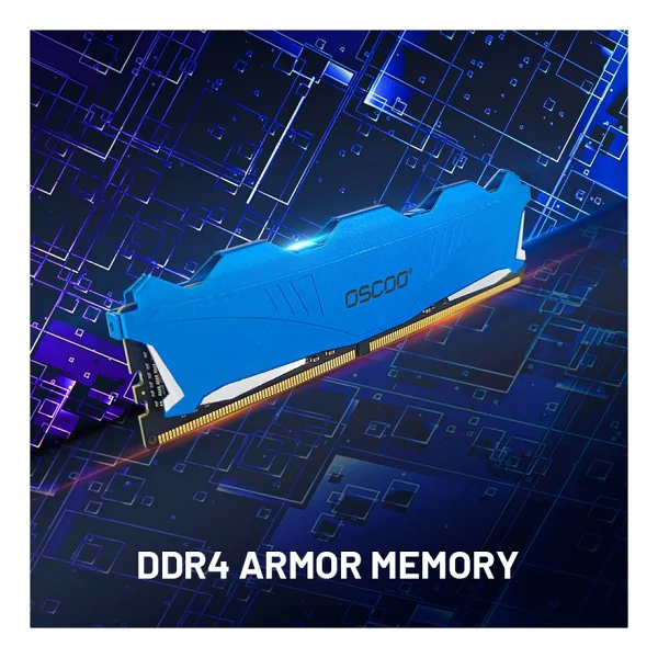 Oscoo Blue Armor T200 16gb (2x8) 3200mhz Cl22 DDR4 1.2v RAM - Görsel 5