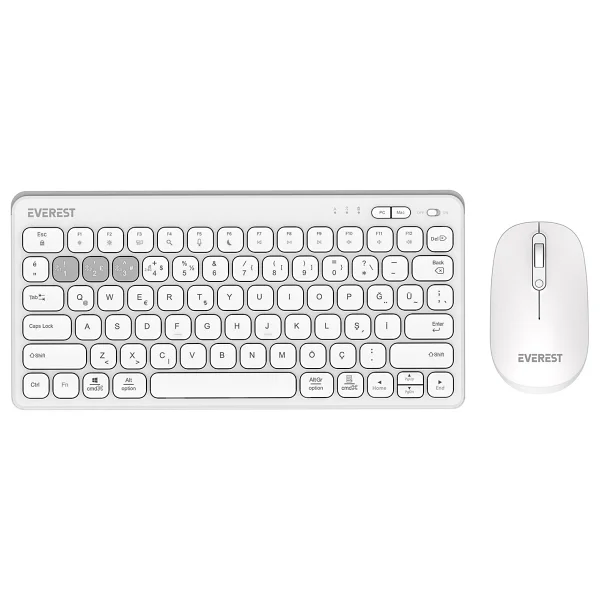 Everest Lumi Km-Bt903 Pembe Kablosuz Klavye Mouse Seti - Görsel 6