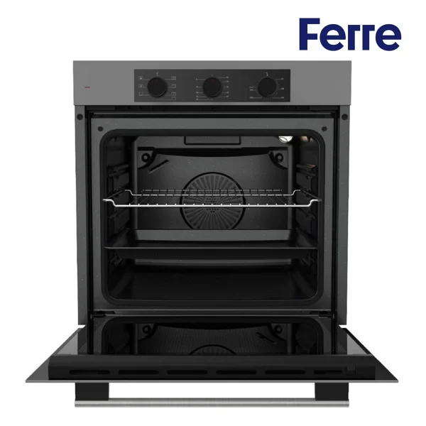 Ferre Flowart Monteo Vitroseramik Elektrikli Gri Ankastre Set ( Qbl62cpr + Ms261 + D088 ) - Siyah - Görsel 3