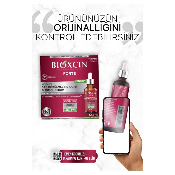 Bioxcin Forte Yoğun Saç Dökülmesine Karşı Bitkisel Serum 3x50 Ml - Görsel 8
