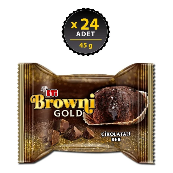 Eti Browni Gold Çikolatalı Kek 45 Gr 24'lü - Görsel 9