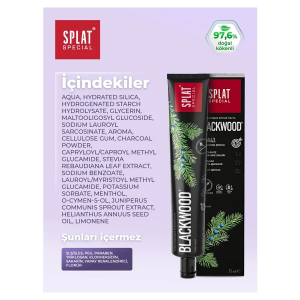 Splat Special Blackwood 75 ml Florürsüz Diş Macunu - Görsel 8