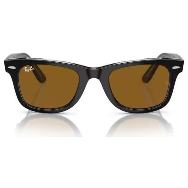 Ray-Ban Wayfarer 2140 129433 Black/Transparent-Brown Güneş Gözlüğü - Görsel 2
