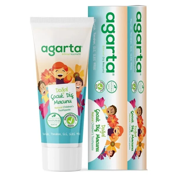 Agarta Doğal Çilekli 75 Ml Florürsüz Çocuk Diş Macunu - Görsel 8