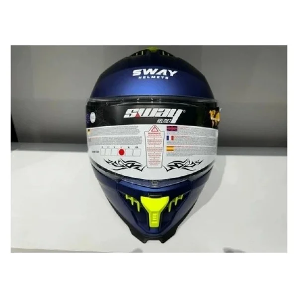 Sway Sw 865 Mat Mavi Full Face Motor Kaskı - Görsel 4