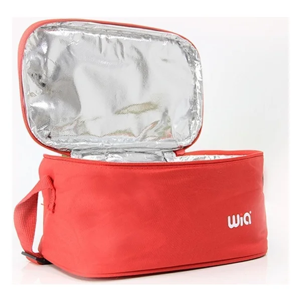 Wia Kırmızı Isı Yalıtımlı Kapaklı Geniş Hacimli Ayarlanabilir Askılı Polyester Beslenme Çantası 13x24x14 Cm - Görsel 6