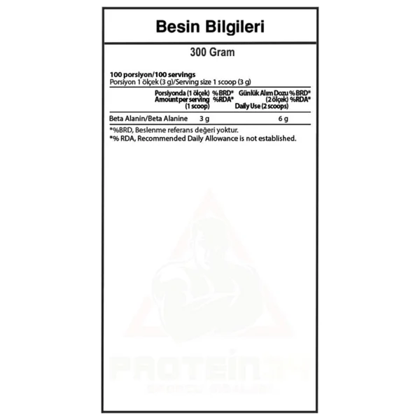 Hardline Nutrition Beta Alanine 300 Gr - Görsel 4