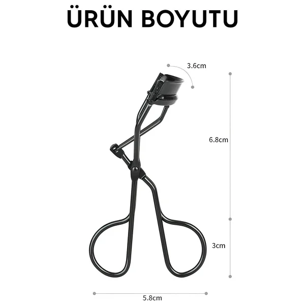 Mujgan Siyah Kirpik Kıvırıcı - Hacim Artırıcı, Ergonomik Tasarım Ve Besleyici Formül İle Uzun Süreli Kıvrım - Görsel 9
