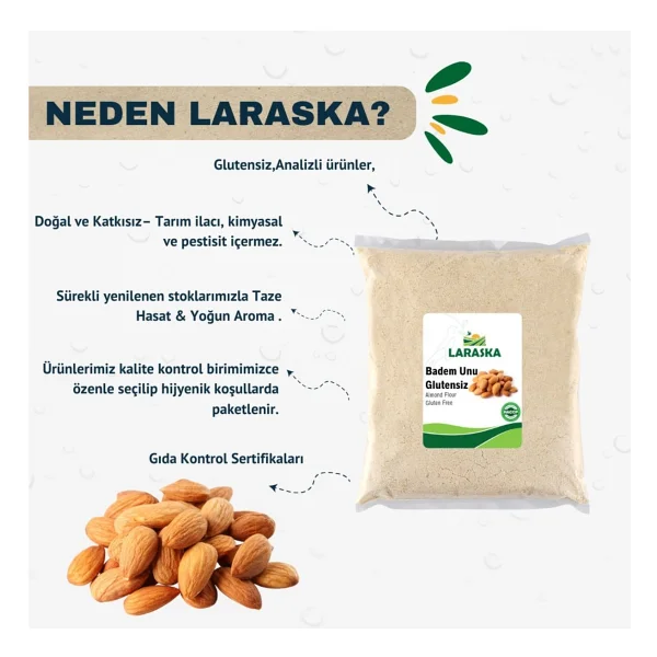 Laraska 1 Kg Badem Unu - Görsel 5