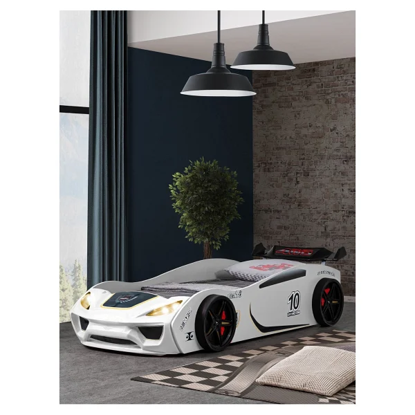 Setay Mobilya Vento Cooper Rüzgarlıklı Ledli Beyaz 90x190 Cm Arabalı Yatak - Görsel 2