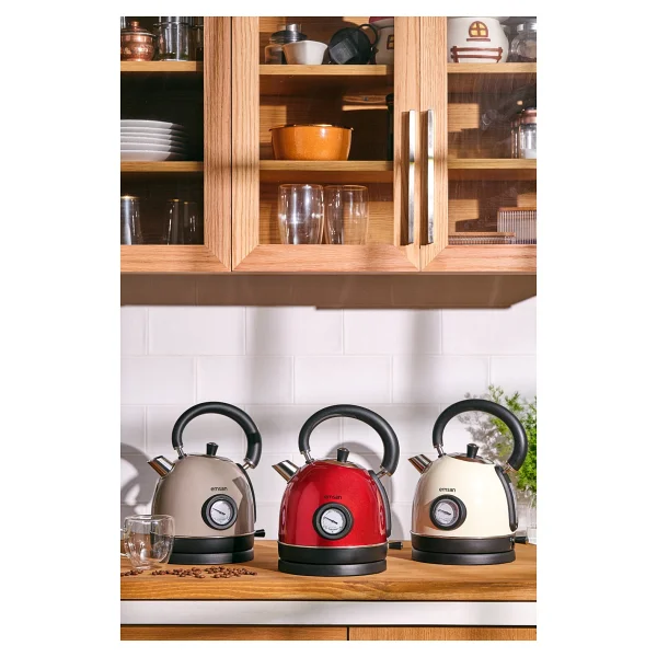 Emsan Turtle Cream 2200 W 1.8 Lt Çelik Kettle - Görsel 8