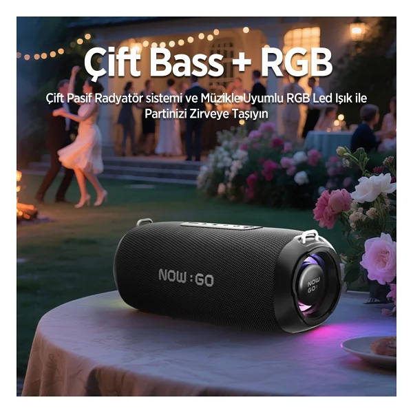 Nowgo F8 Siyah Bluetooth Hoparlör - Görsel 3