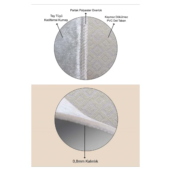 Makinede Yıkanabilir Kaymaz Taban Leke Tutmaz Yol Desenli Çocuk Odası Halısı Oyun Halısı - Gri - 180 X 300 Cm - Görsel 3