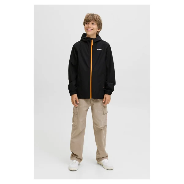 Jack & Jones Jjeflynn Raın Jacket Sn J Siyah Erkek Çocuk Ceket - 16 Yaş - Görsel 4