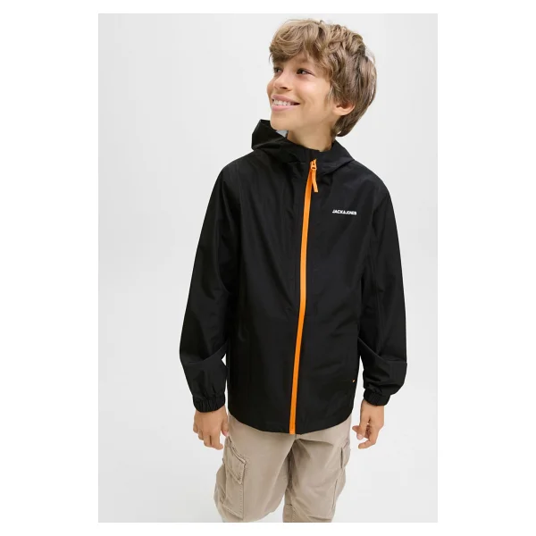 Jack & Jones Jjeflynn Raın Jacket Sn J Siyah Erkek Çocuk Ceket - 16 Yaş - Görsel 7