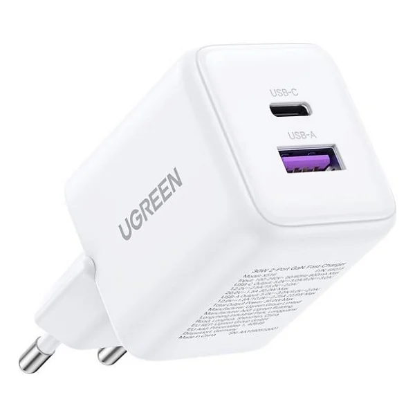 Ugreen 65015 30 W Beyaz Hızlı Şarj Adaptörü - Görsel 5
