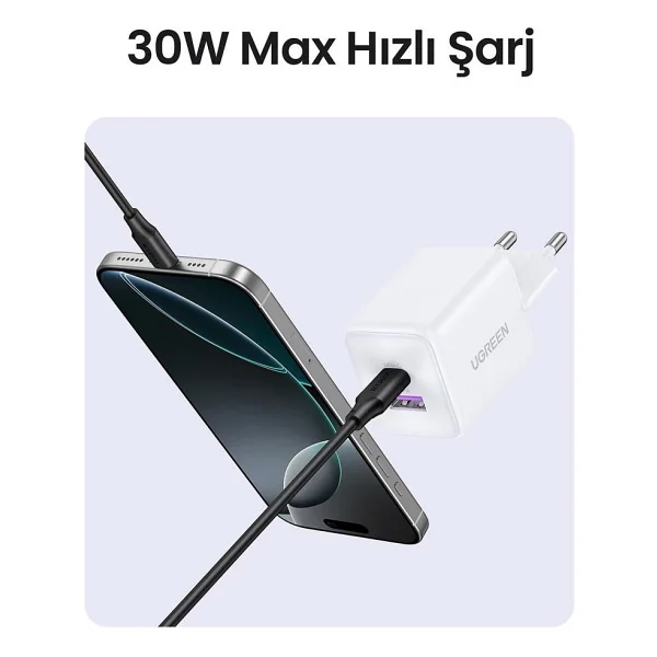 Ugreen 65015 30 W Beyaz Hızlı Şarj Adaptörü - Görsel 7