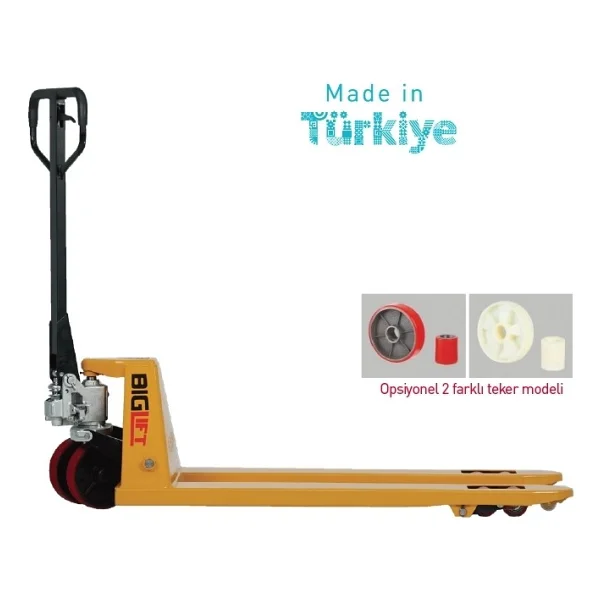Biglift Acer25k 2,5 Ton Kırmızı Tekerlekli Transpalet - Görsel 2