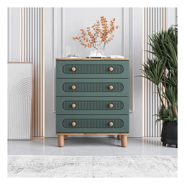 Monzıo Milen 4 Çekmeceli Şifonyer %100 Mdf - Görsel 5
