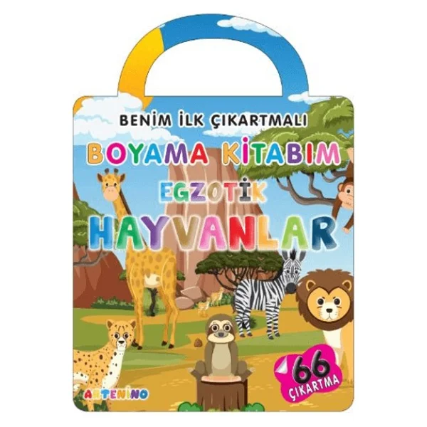 Benim İlk Çıkartmalı Boyama Kitabım - Egzotik Hayvanlar - Kolektif - Görsel 2