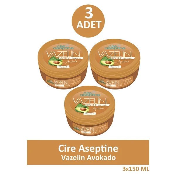 Cire Aseptine Avokado 150 Ml 3 Adet Vazelin - Görsel 2