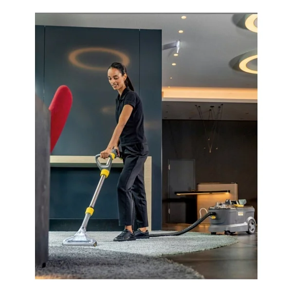 Karcher Puzzi Premium Set Halı Koltuk Yıkama Makinesi-Deterjan Kullanılabilir Yüksek Güçlü Halı Ve Zemin Yıkama +Köşe Aparatı +Karcher 48 Adet Yıkamalı Deterjan - Gri - Koyu Gri - Görsel 6