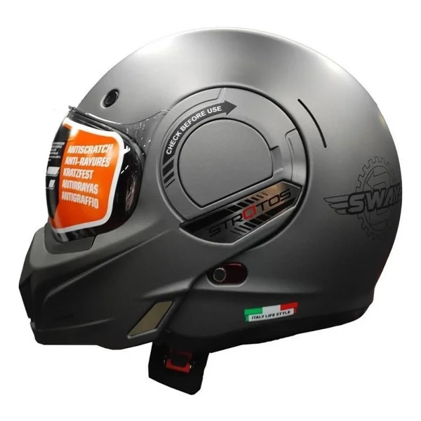Sway Sw 907 Stratos Çene Açılır Motor Kaskı - Görsel 5